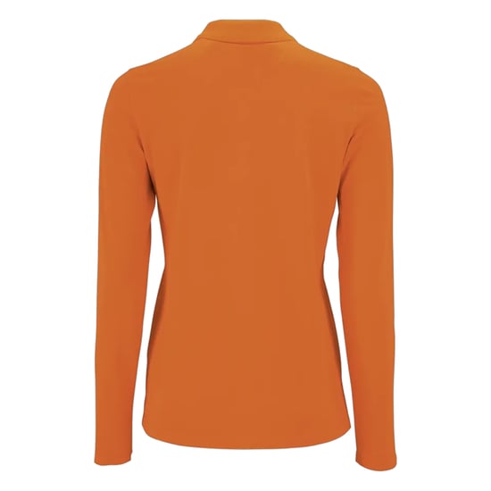 SOLS Dames/Dames Perfect Pique Poloshirt met Lange Mouwen (Oranje) - Image 2