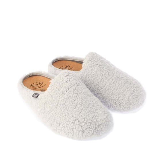 Women's Scholl Maddy Faux Fur Mule Slippers in Light Grey