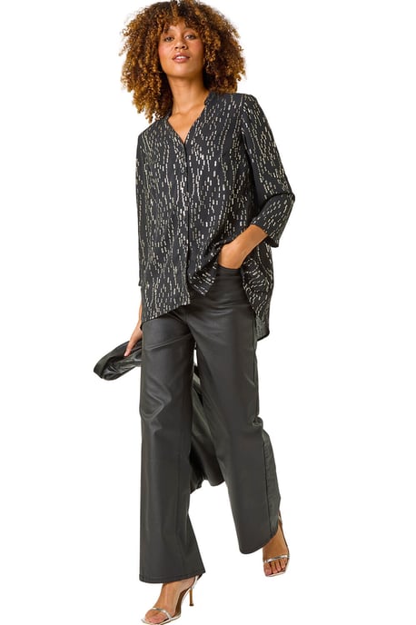 Dotted Foil Blouse