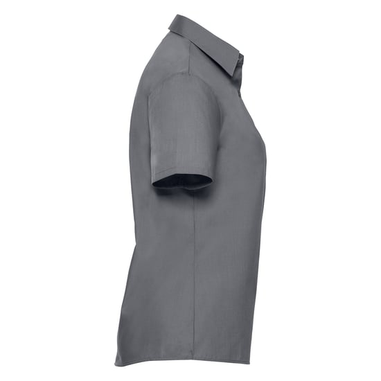 Russell Collection Dames/Dames Klassiek Polycotton Easy-Care Overhemd met Korte Mouwen (Konvooi Grijs) - Image 3