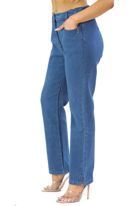 MYT Damesjeans met elastische taille aan de zijkant in blauw - Image 3
