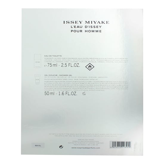 Issey Miyake L'Eau d'Issey Pour Homme Eau de Toilette 75ml & Shower Gel 50ml Set