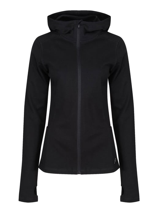 Luke 1977 Womens Barbell Workout Zip Hoodie in Black