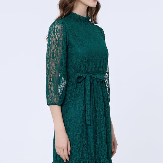 Fit-and-flare kanten jurk - Image 5