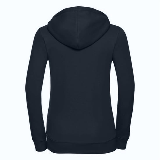 Russell Dames Premium Authentieke Hoodie met rits (3-laagse stof) (Franse marine) - Image 2