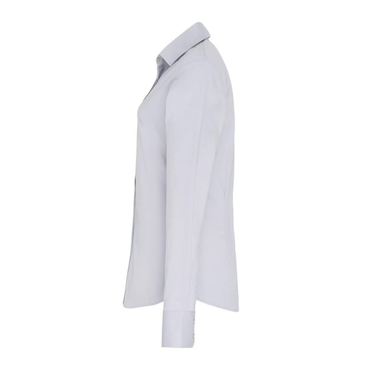 Premier Dames/Dames Popeline Stretch Shirt Met Lange Mouwen (Zilver) - Image 3