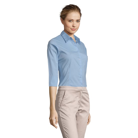 SOLS Dames/Dames Stretch 3/4 Mouwen Blouse (Heldere lucht) - Image 3