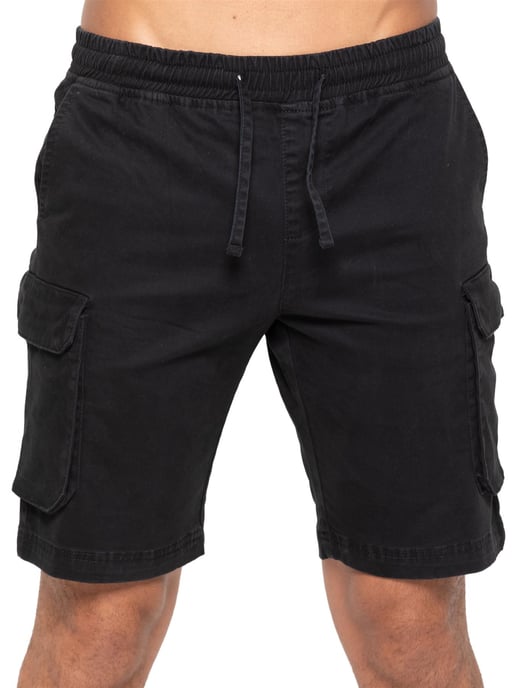 Enzo | Mens Cargo Shorts - Black