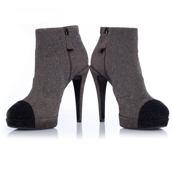 Grey platform glitter boots - Image 6