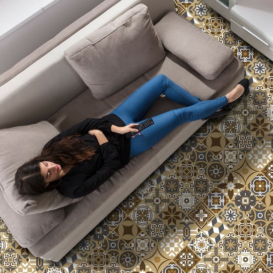 Dark Bronze Tiles Floor Sticker 120cm x 60 cm, Kitchen, Bathroom, Living room, Self-adhesive
