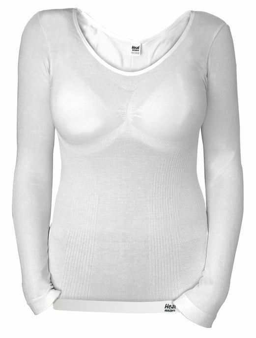 Heat Holders - Thermische bovenkant met lange mouwen voor dames - Wit - Image 1