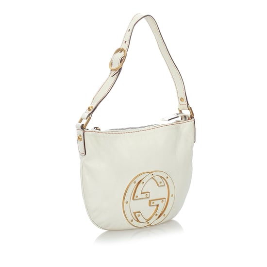 Vintage Gucci Small Blondie Leather Shoulder Bag White