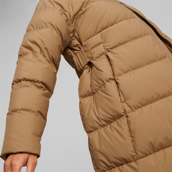 PUMA Womens Long Hooded Down Coat