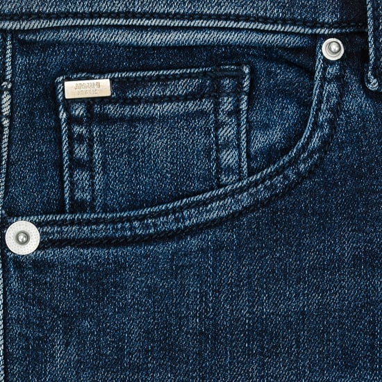 Long worn effect denim pants 6Y5J90-5D25Z woman