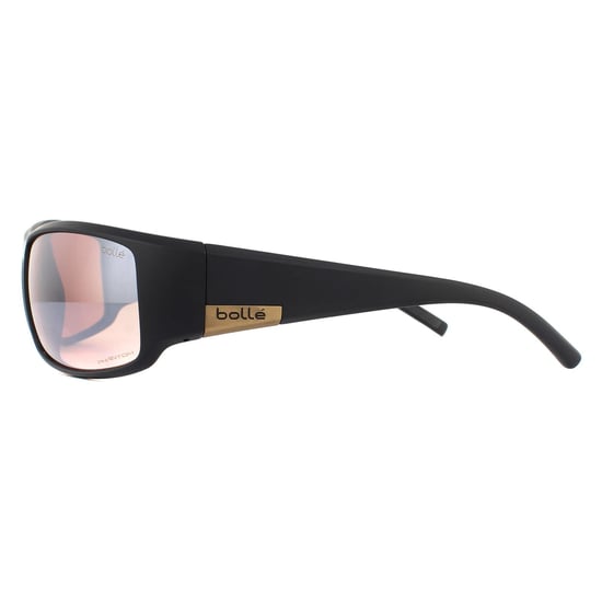 Bolle Wrap Mens Matte Black Metal Brown Phantom Brown Gun Cat Sunglasses