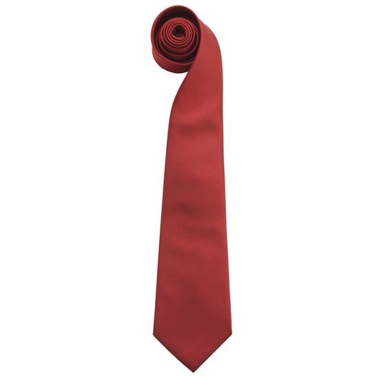 Premier Mannen “Kleuren” Effen Mode / Zaken Stropdas (Bordeaux) - Image 1