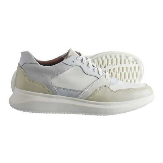 Clarks Un Globe Run Heren Wit Trainers - Image 4