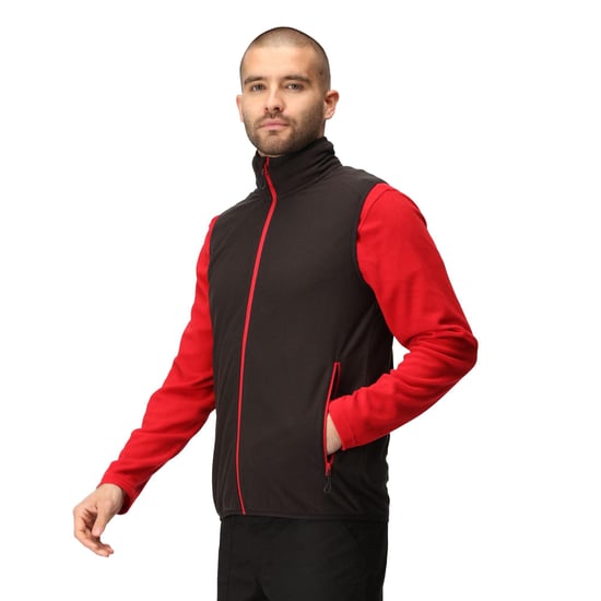 Regatta Mens Navigate Fleece Gilet (Black/Classic Red)