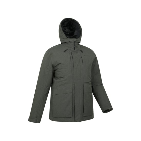 Mountain Warehouse Waterdichte gewatteerde heren Tempest Jacket (Kaki Groen) - Image 4