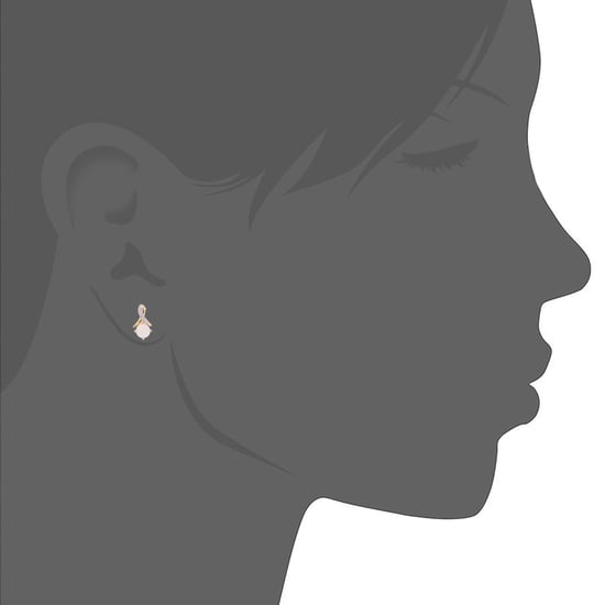 9ct Yellow Gold 0.04ct Opal and 0.05ct Diamond Earrings