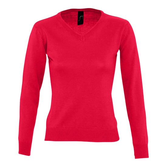 SOLS Dames/Dames Galaxy V Hals Sweatshirt (Rood) - Image 1