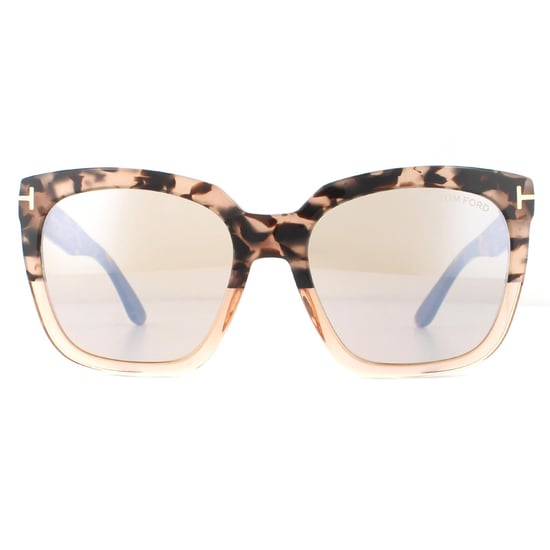 Tom Ford Zonnebril Amarra FT0502 55G Roze Havana Bruin Mirror - Image 1