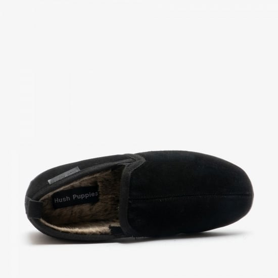 Hush Puppies Heren Arnold Slip On Leather Slipper (Zwart) - Image 3