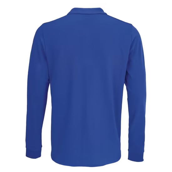SOLS Unisex poloshirt met lange mouwen van katoen voor volwassenen (Koningsblauw) - Image 2