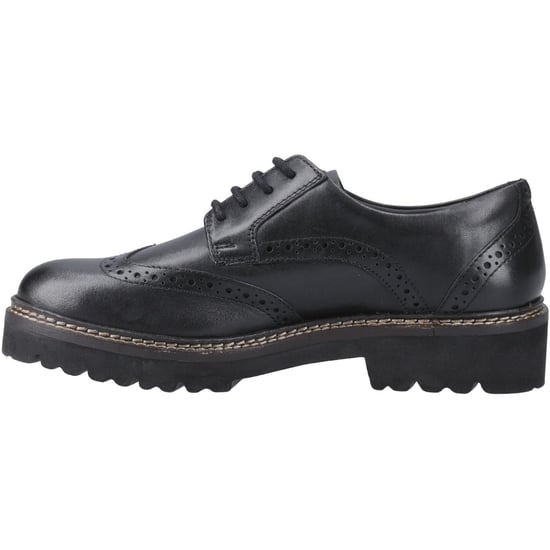 Pod Kortney Leer Damesschoenen Zwart Brogues - Image 4