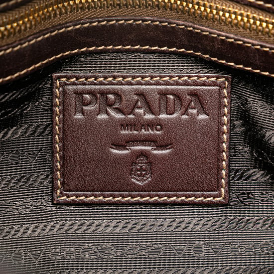 Vintage Prada Canapa Logo Satchel Bruin - Image 5