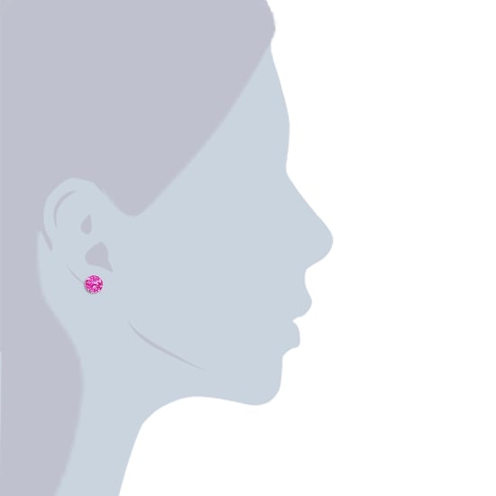 Stud earring sterling silver embellished with swarovski crystals® pink Rafaela Donata - Image 3