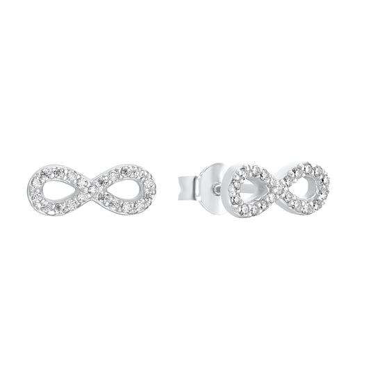 s.Oliver Stud earrings for ladies, Sterling Silver 925, Zirconia Infinity