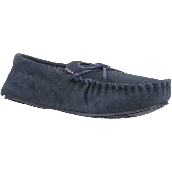 Hush Puppies Clyde Suede Herenpantoffels Navy - Image 1