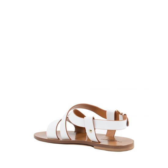 Dee Ocleppo Womens Flat Sandal White OC3501 White Calf - Image 3
