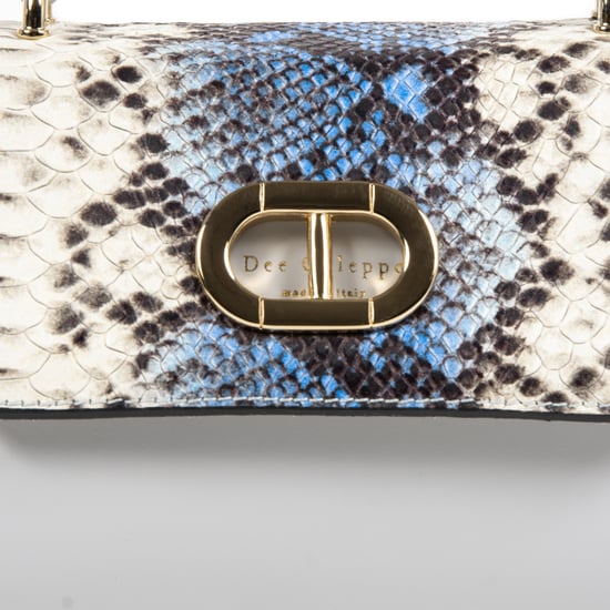 Dee Ocleppo Womens Portofino Crossbody N862 RUGA PITONE BLUE