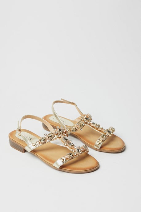Babsy Jewelled Flat Sandals