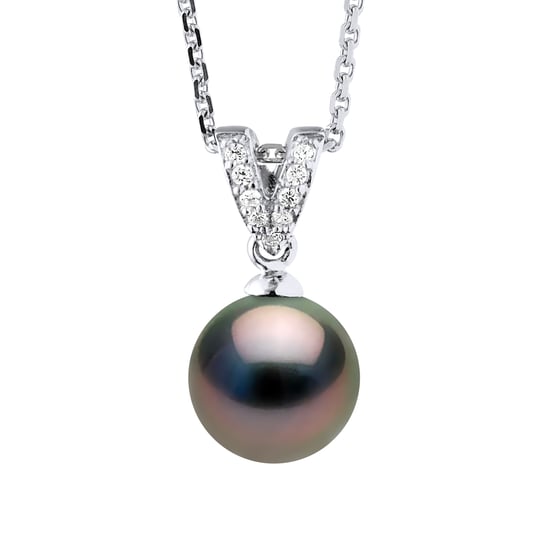 Necklace Prestige Jewelry - Real Cultured Tahiti Pearl Round 9-10 mm