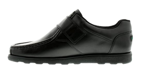Nieuwe heren/heren zwarte kickers fragma touch fastening schoolschoenen. - Image 3