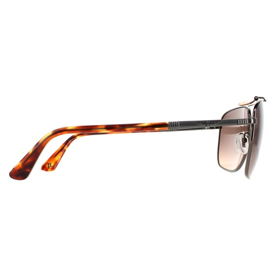 Police Aviator Mens Shiny Gunmetal Matte Smoke Gradient Orange SPLD43 Origins 44