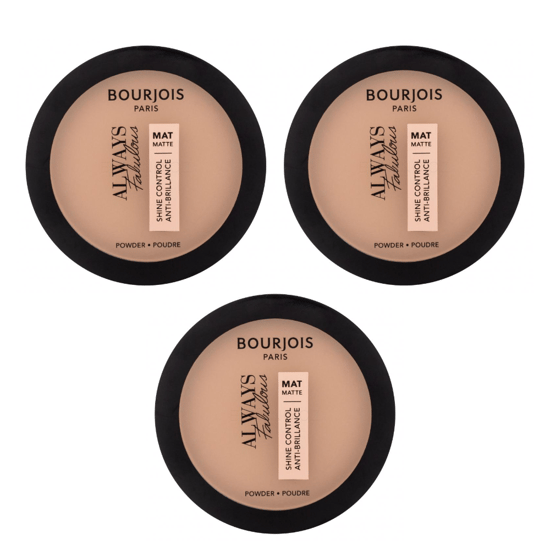 3 x Bourjois Always Fabulous Shine Control Matte Powder 10g - 410 Golden Beige - Image 1