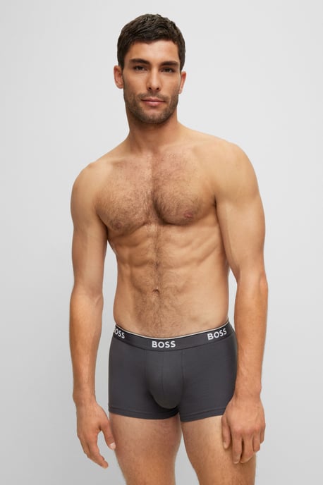 Men's Hugo Boss 3 Pack Stretch Cotton Boxer Trunks in Multi colour