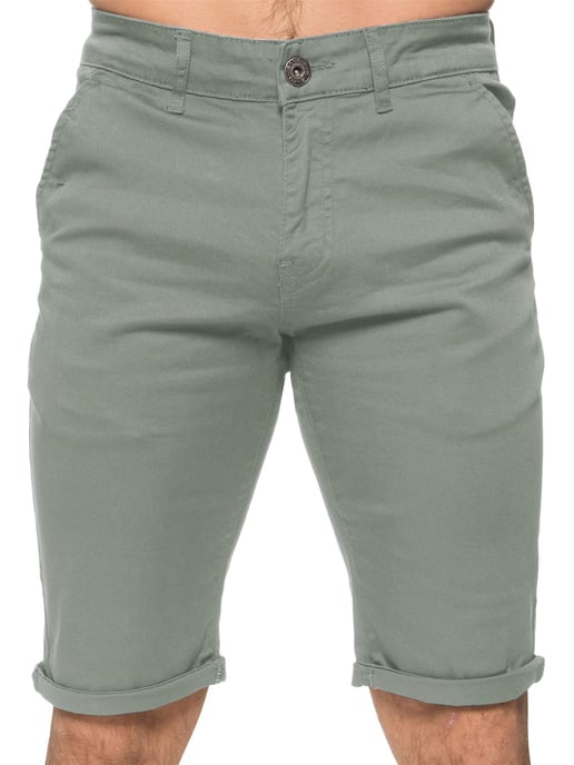 Enzo Heren Slim Fit Stretch Chino Shorts - Image 1