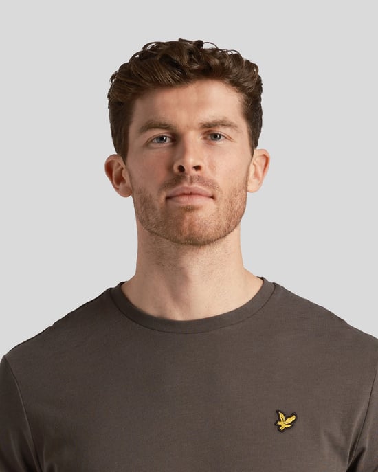 Lyle & Scott Slub effen gunmetal grijs T-shirt - Image 4