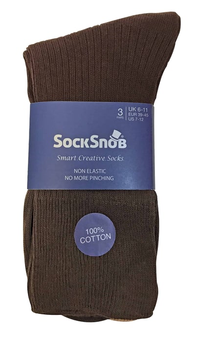 Set van 6 sokken zonder elastiek herensokken van 100% katoen - Beige - Image 2
