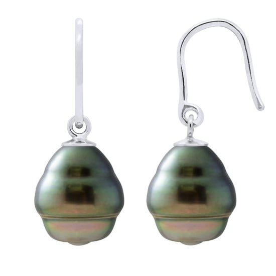 DIADEMA - Earrings - Silver and Real Tahitian Pearls