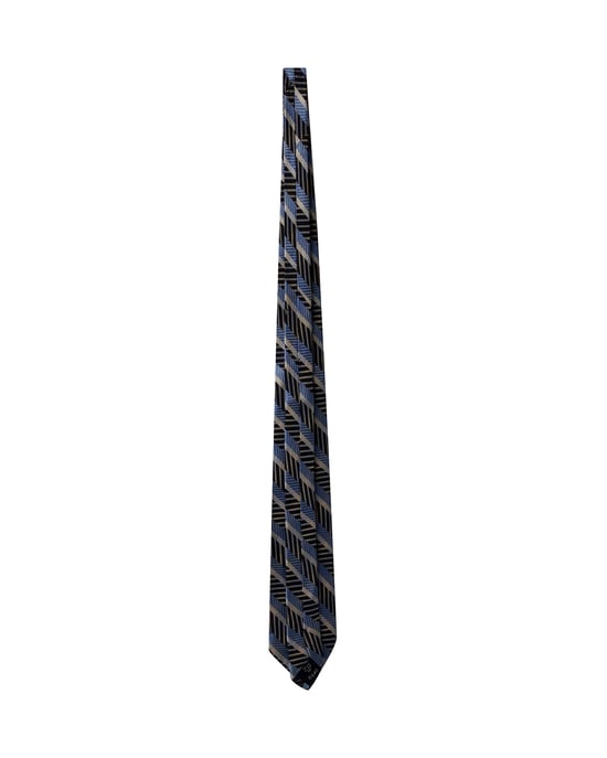 Valentino Diagonal Striped Tie in Multicolor Silk - Image 3