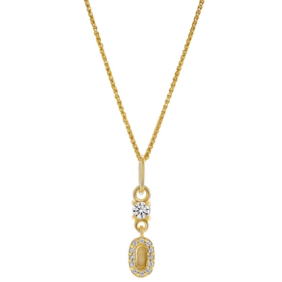 Orphelia 'Lily' Dames 925 Sterling Zilver Hanger met Ketting - Goud ZH-7582/G - Image 1