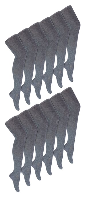 12 paar ondoorzichtige schooluniformpanty's voor meisjes - Grijs - Image 1