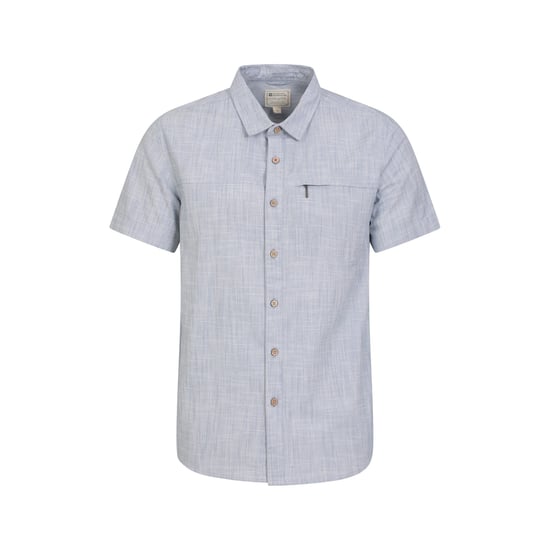 Mountain Warehouse Mens Coconut Slub Short-Sleeved Shirt (Blue)
