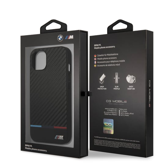 BMW iPhone 13 M Collection Carbon & PU Leather Phone Case